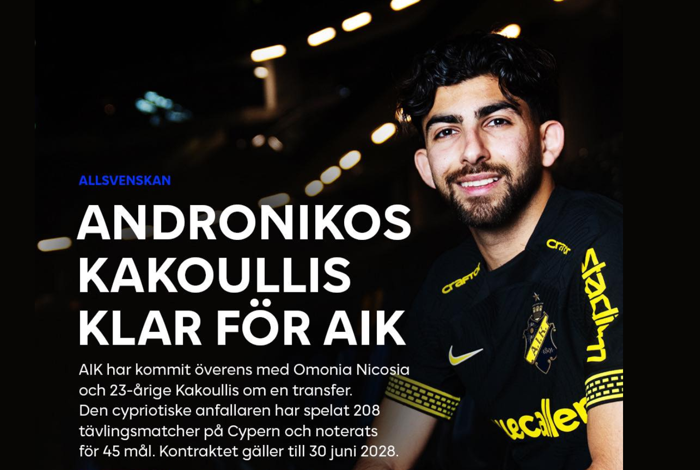 关于瑞典球队签下新合同球员,希望球员能为球队贡献的信息 关于瑞典球队签下新合同球员,希望球员能为球队贡献的信息